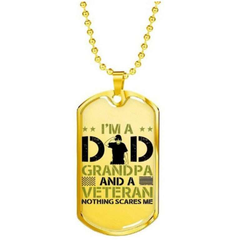 Dad Dog Tag, Gift For Dad, Gift For Grandpa, Personalized Father’S Day Dog Tag Necklace Christmas Day Rakva