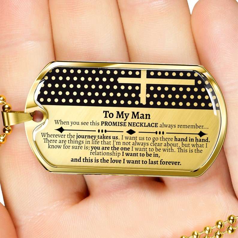 Dad Dog Tag, Husband Dog Tag, To My Man Father’S Day Dog Tag Necklace, Thoughtful Gift For Him Christmas Day Rakva