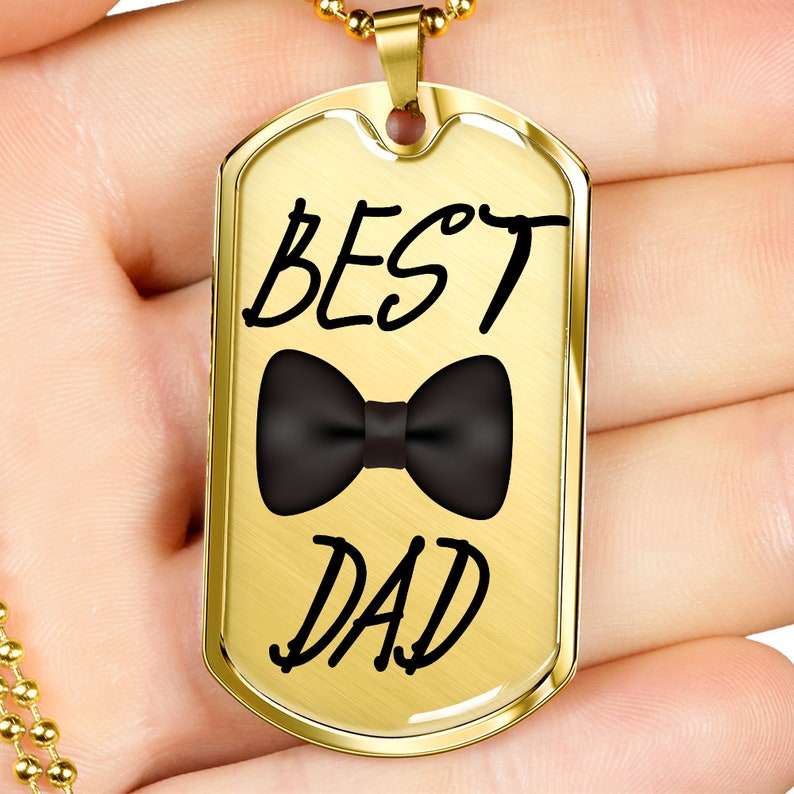 Dad Dog Tag, Kids To Dad : Best Dad Father’S Day Dog Tag Necklace, Gift For Dad Christmas Day Rakva