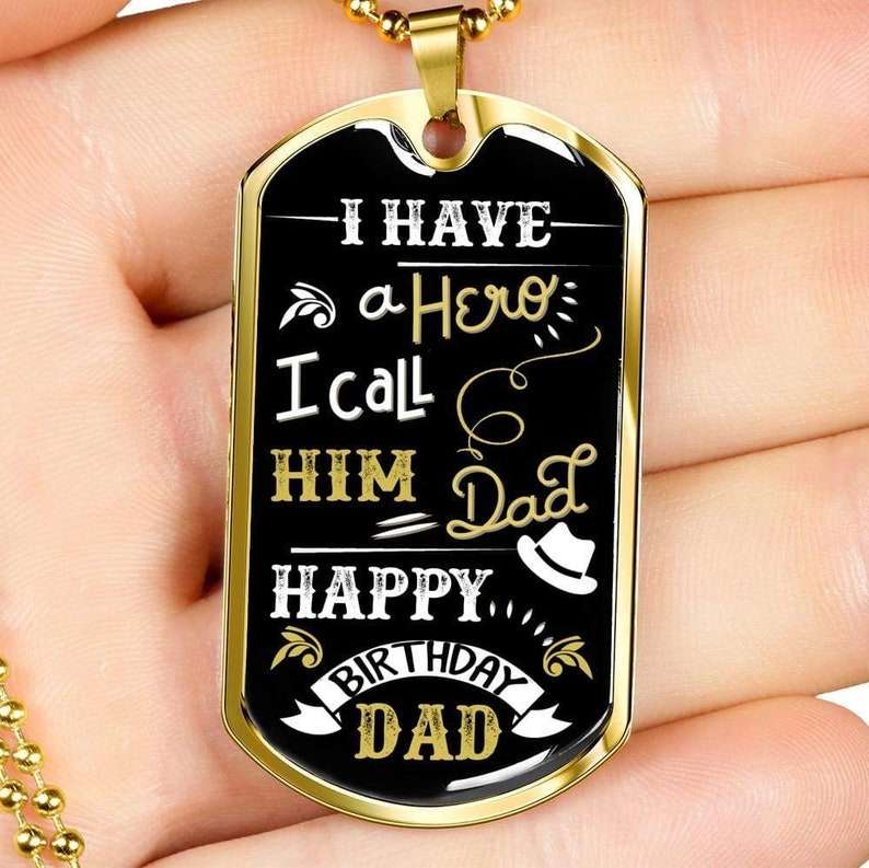 Dad Dog Tag Necklace, Military Dog Tag Necklace, Personalized Gift For Father, Birthday Gift, Gift For Father, Son Gift Christmas Day Rakva