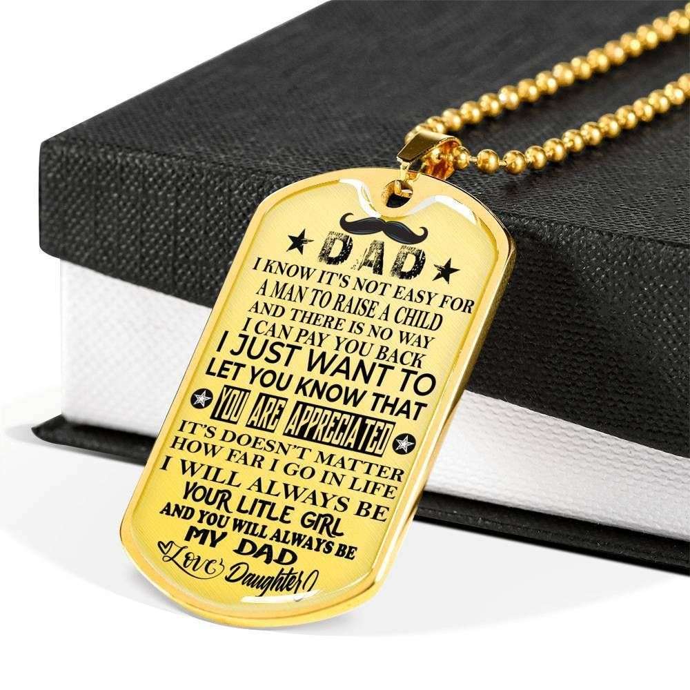 Dad Dog Tag, You’Ll Always Be My Dad Dog Tag Military Chain Necklace For Dad Father's Day Rakva