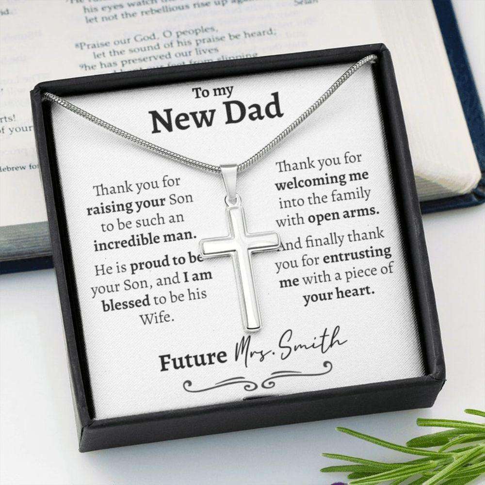 Dad Necklace, Father In Law Wedding Gift, Wedding Gift For Father Of The Groom From Bride, Future Father In Law Gift, Bride Gift