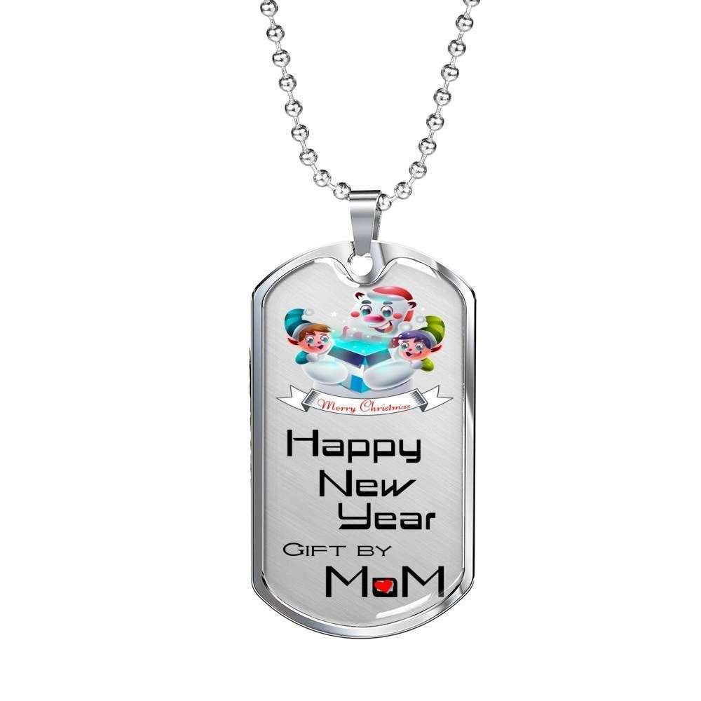 Daughter Dog Tag Custom Picture, Happy New Year Gift By Mom Dog Tag Custom  Picture, Necklace For Daughter