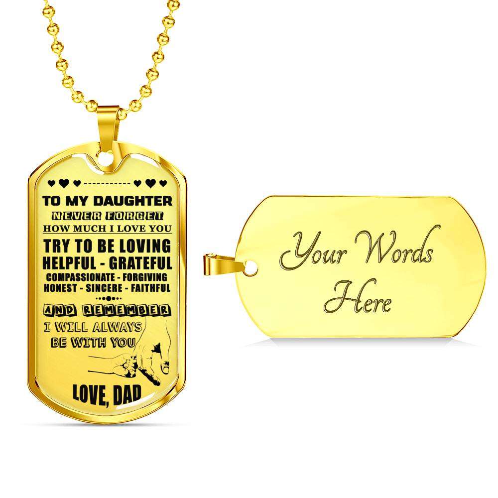 Daughter Dog Tag, To My Daughter Custom Picture: Dog Tag For Daughter,Luxury Dog Tag For Daughter From Dad Dughter's Day Rakva