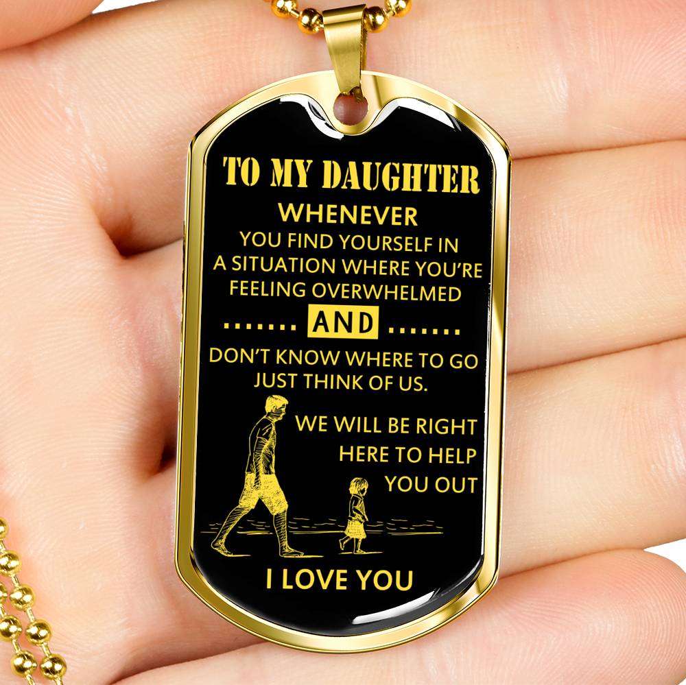 Daughter Dog Tag, To My Daughter Custom Picture Dog Tag From Dad: Daughter Necklace,Gift For Daughter Dog Tag-1 Dughter's Day Rakva