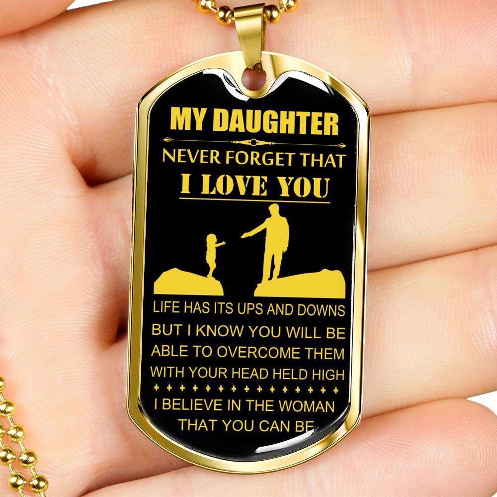 Daughter Dog Tag, To My Daughter Custom Picture Dog Tag: Gift For Daughter, Daughter Necklace-13 Dughter's Day Rakva