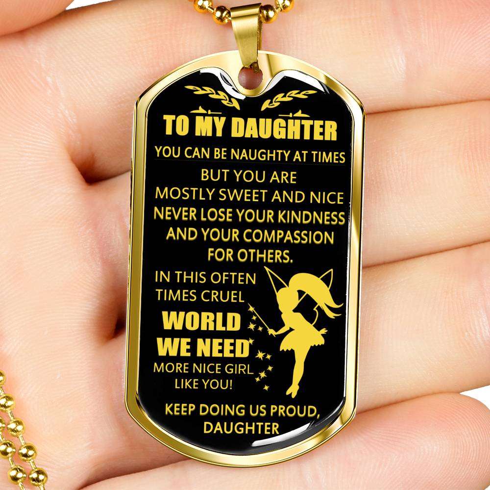 Daughter Dog Tag, To My Daughter Custom Picture Dog Tag: Gift For Daughter, Daughter Necklace-5 Dughter's Day Rakva