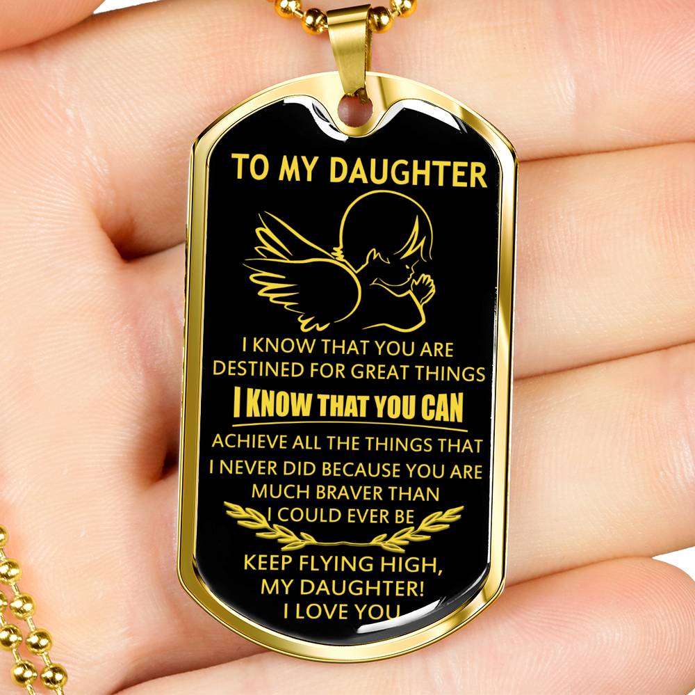Daughter Dog Tag, To My Daughter Custom Picture Dog Tag: Gift For Daughter, Daughter Necklace-7 Dughter's Day Rakva