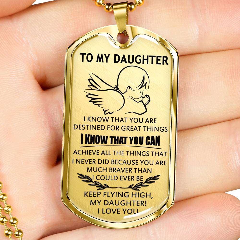 Daughter Dog Tag, To My Daughter Custom Picture Dog Tag: Gift For Daughter, Daughter Necklace-8 Dughter's Day Rakva