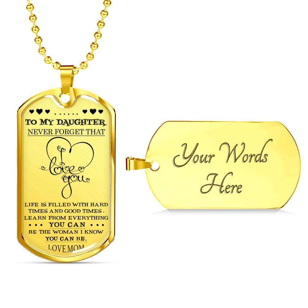 Daughter Dog Tag, To My Daughter Custom Picture: Luxury Dog Tag For Daughter From Mom, Gift For Daughter Dog Tag-2 Dughter's Day Rakva