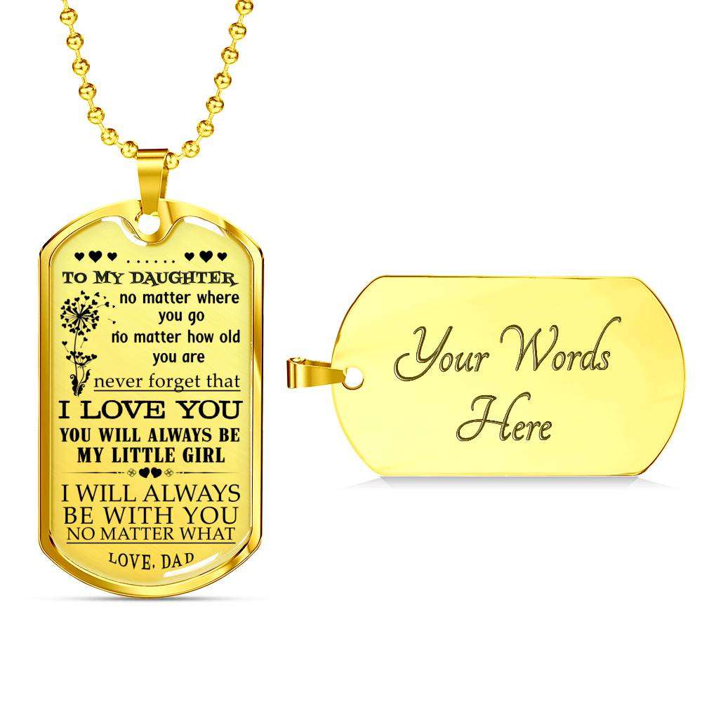 Daughter Dog Tag, To My Daughter Custom Picture: Special Dog Tag For Daughter, Gift For Daughter From Dad Dughter's Day Rakva