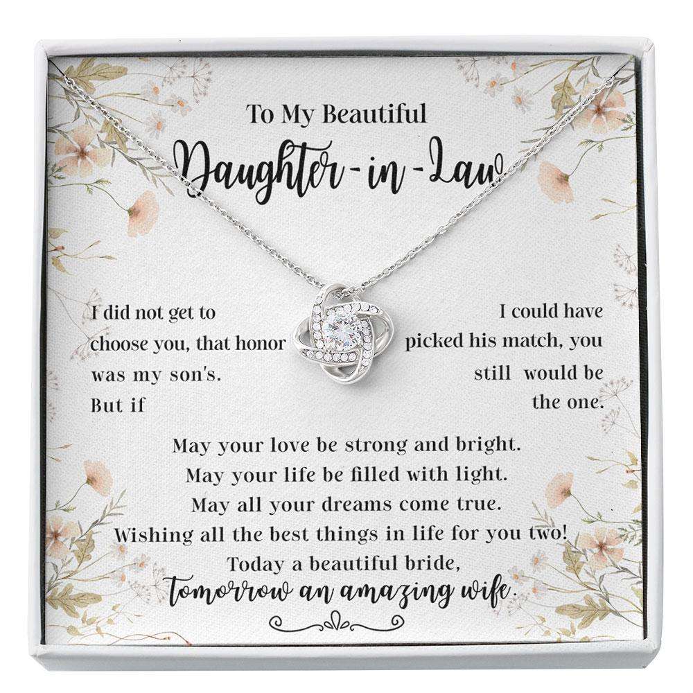 Daughter-In-Law Necklace, Gift For Daughter In Law From Mother In Law On  Wedding Day, Gift For Future Daughter In Law Custom Necklace
