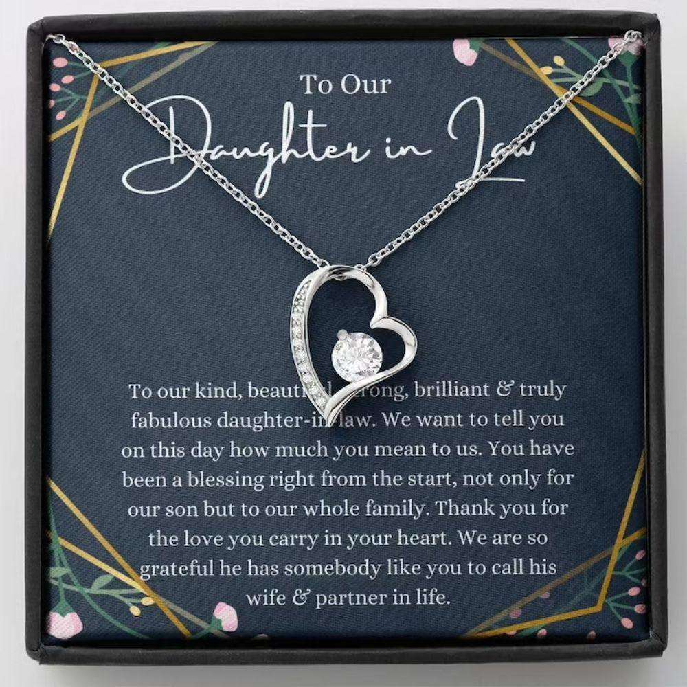 Daughter-In-Law Necklace, To Our Daughter-In-Law Gift On Wedding