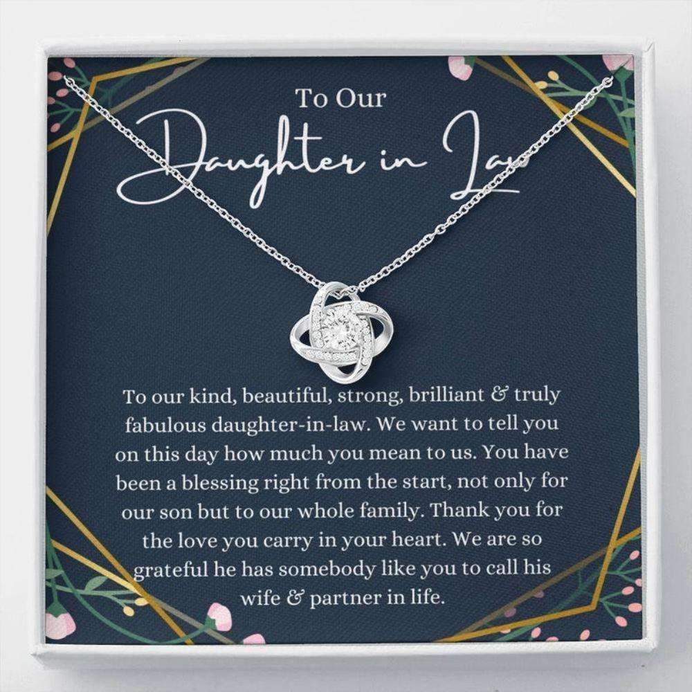 Daughter-In-Law Necklace, To Our Daughter-In-Law Necklace Gift On
