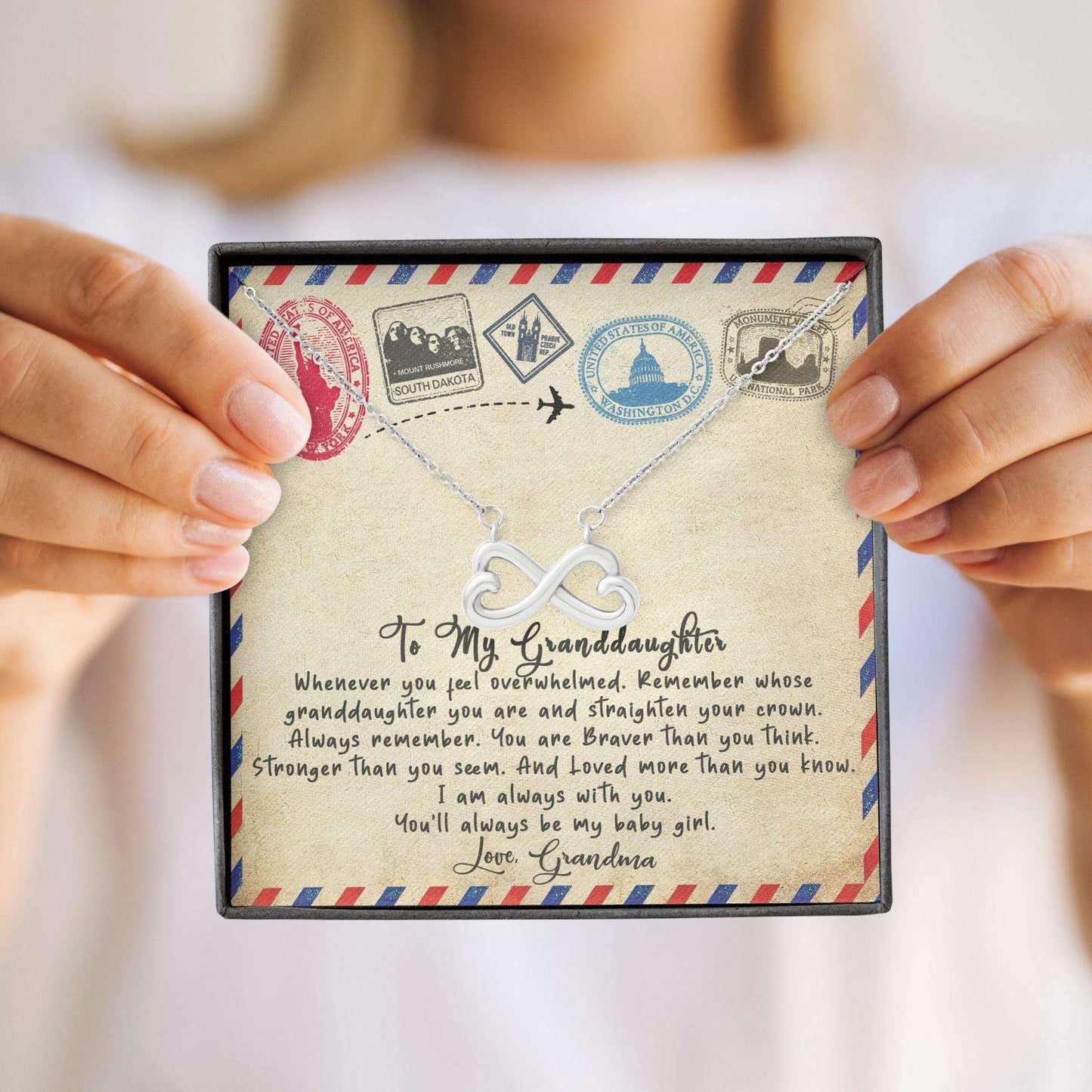 Daughter Necklace, Infinity Heart Pendant “ To My Daughter Necklace Gifts Dughter's Day Rakva