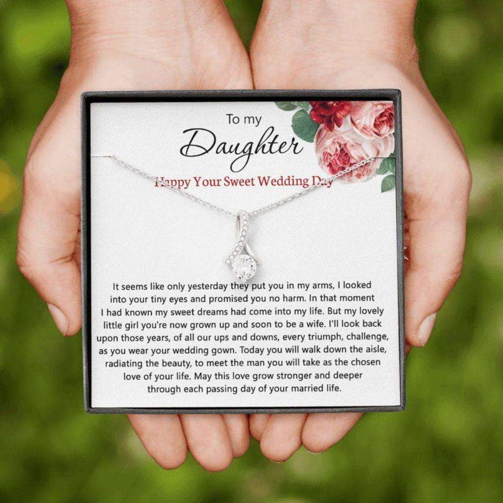 Daughter Necklace, Sentimental Wedding Gift For Bride From Mom
