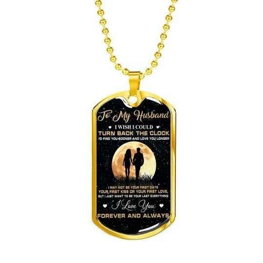 Dog Tag Custom Picture, I Love You Forever And Always Dog Tag Necklace Gift For Him Rakva