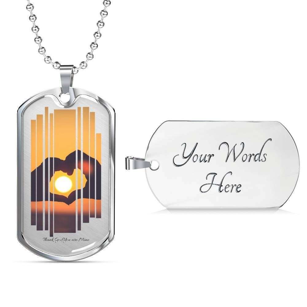 Dog Tag Custom Picture Necklace Heart Hand Customized Personalized Rakva