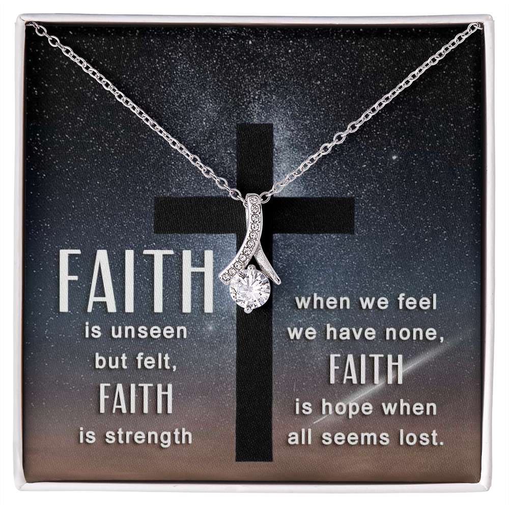 Faith is suseen but felt Alluring - 925 Sterling Silver Necklace Rakva