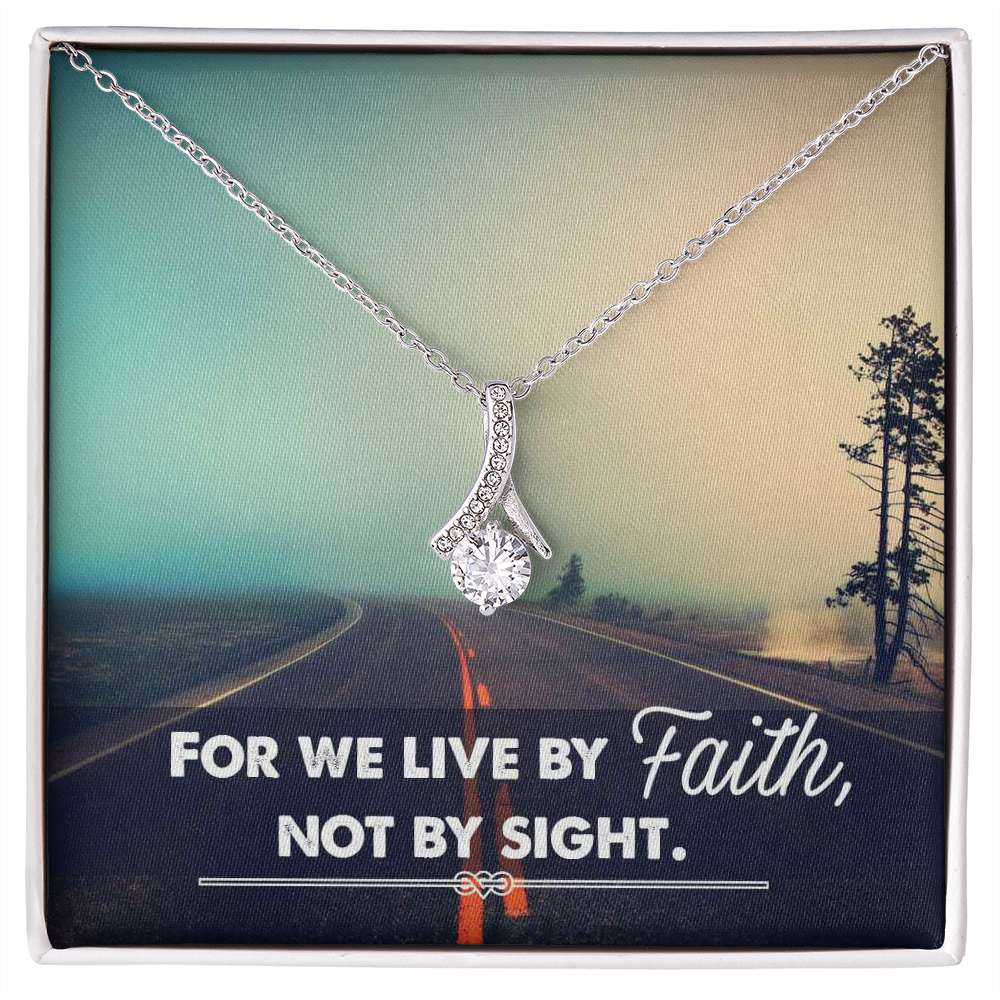 For we live by faith not by side Alluring - 925 Sterling Silver Necklace Rakva