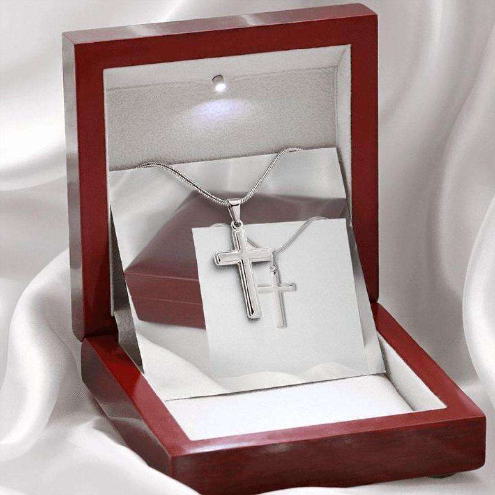 Forever Faithful Cross Necklace “ Gift Necklace Message Card Rakva