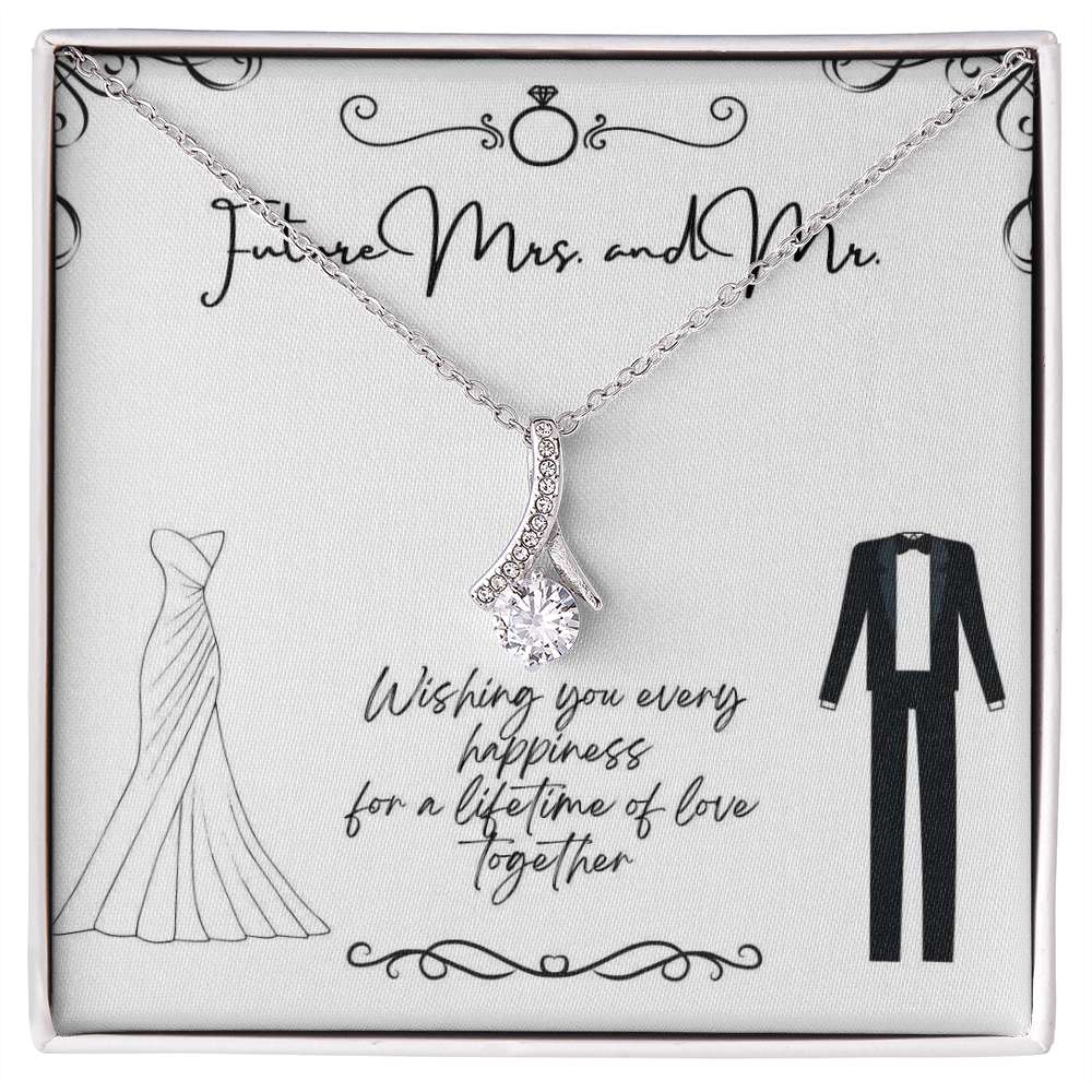 Future Mrs. and Mr. Alluring - 925 Sterling Silver Necklace Rakva