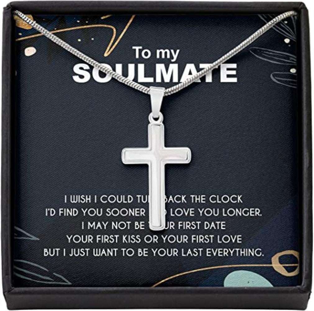 Girlfriend Necklace, Future Wife Necklace, To Soulmate Find Sooner Love Longer First Date Kiss Last Everything Necklace