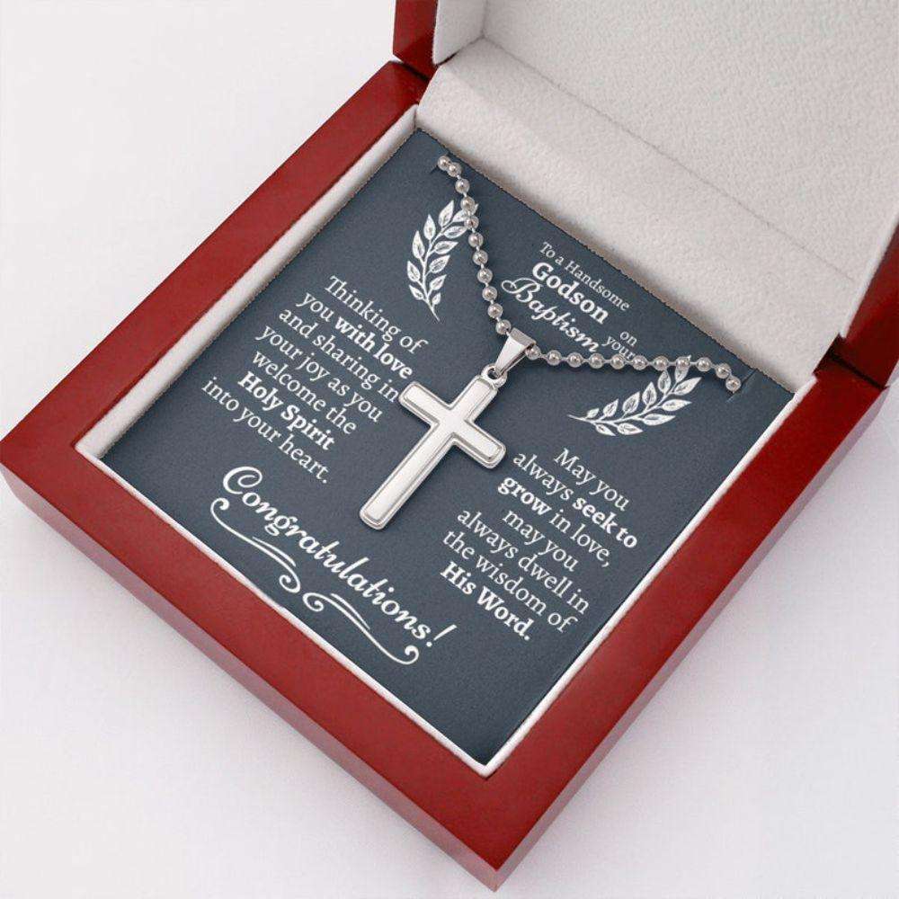 Godson Necklace, Godson Baptism Gift, Baptism Gift From Godparents, Godson Gift From Godfather, Catholic Baptism Gift For Godson Gifts For Goddaughter / Godson Necklace Rakva