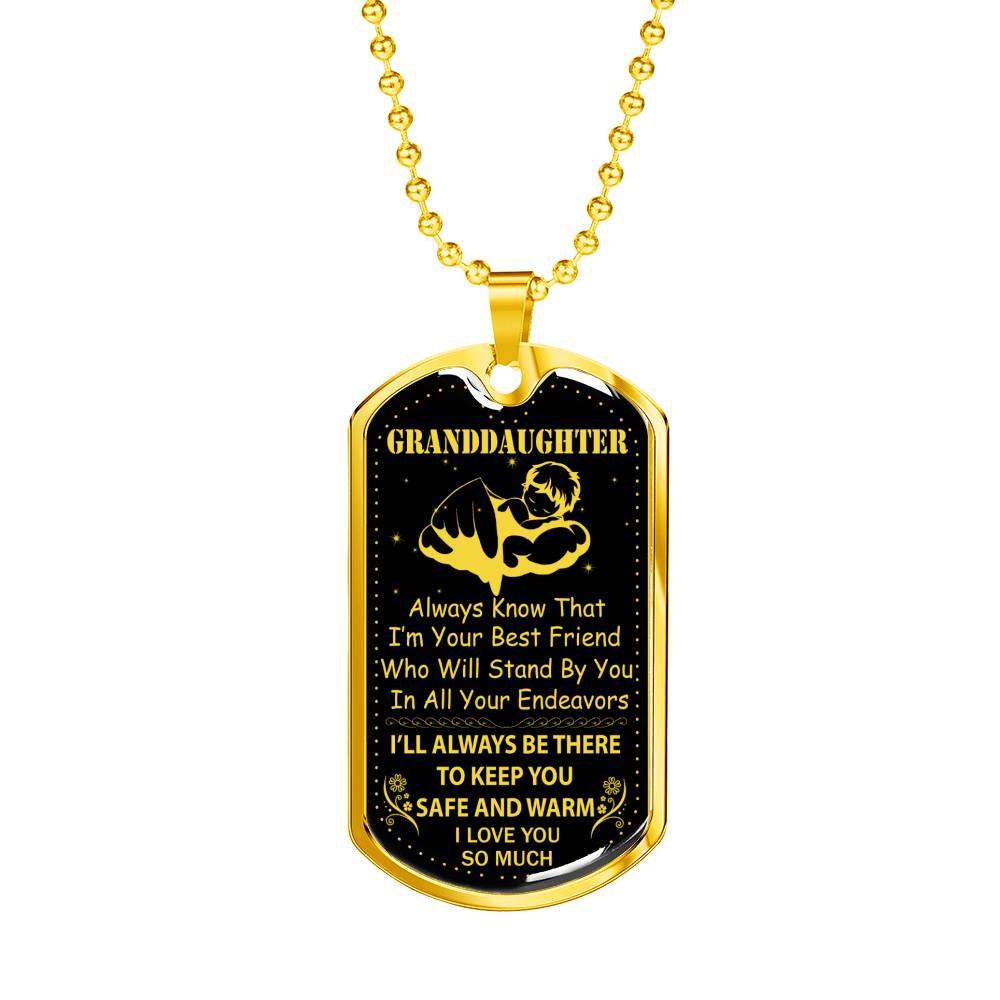 Granddaughter Dog Tag, Custom Picture Dog Tag For Granddaughter: Gift For Granddaughter Dog Tag-13 Gifts For Daughter Rakva
