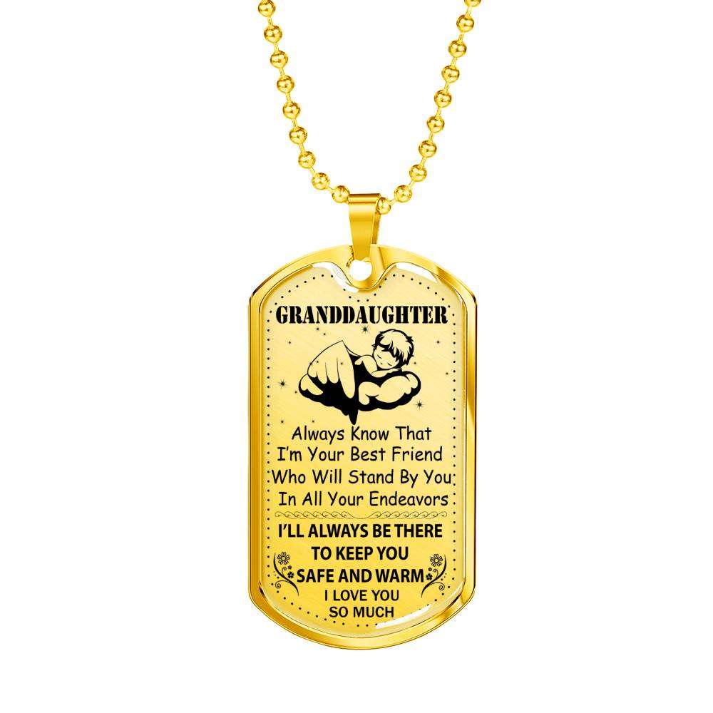 Granddaughter Dog Tag, Custom Picture Dog Tag For Granddaughter: Gift For Granddaughter Dog Tag-14 Gifts For Daughter Rakva