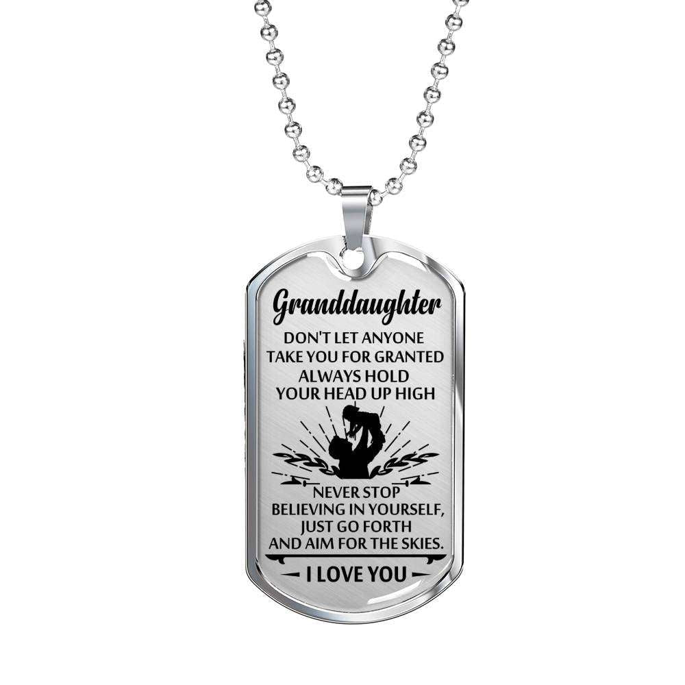 Granddaughter Dog Tag, Custom Picture Dog Tag For Granddaughter: Gift For Granddaughter Dog Tag-28 Gifts For Daughter Rakva