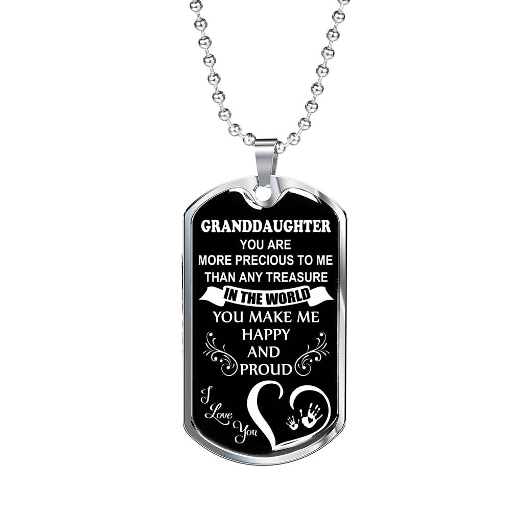 Granddaughter Dog Tag, Custom Picture Dog Tag For Granddaughter: Gift For Granddaughter Dog Tag-3 Gifts For Daughter Rakva