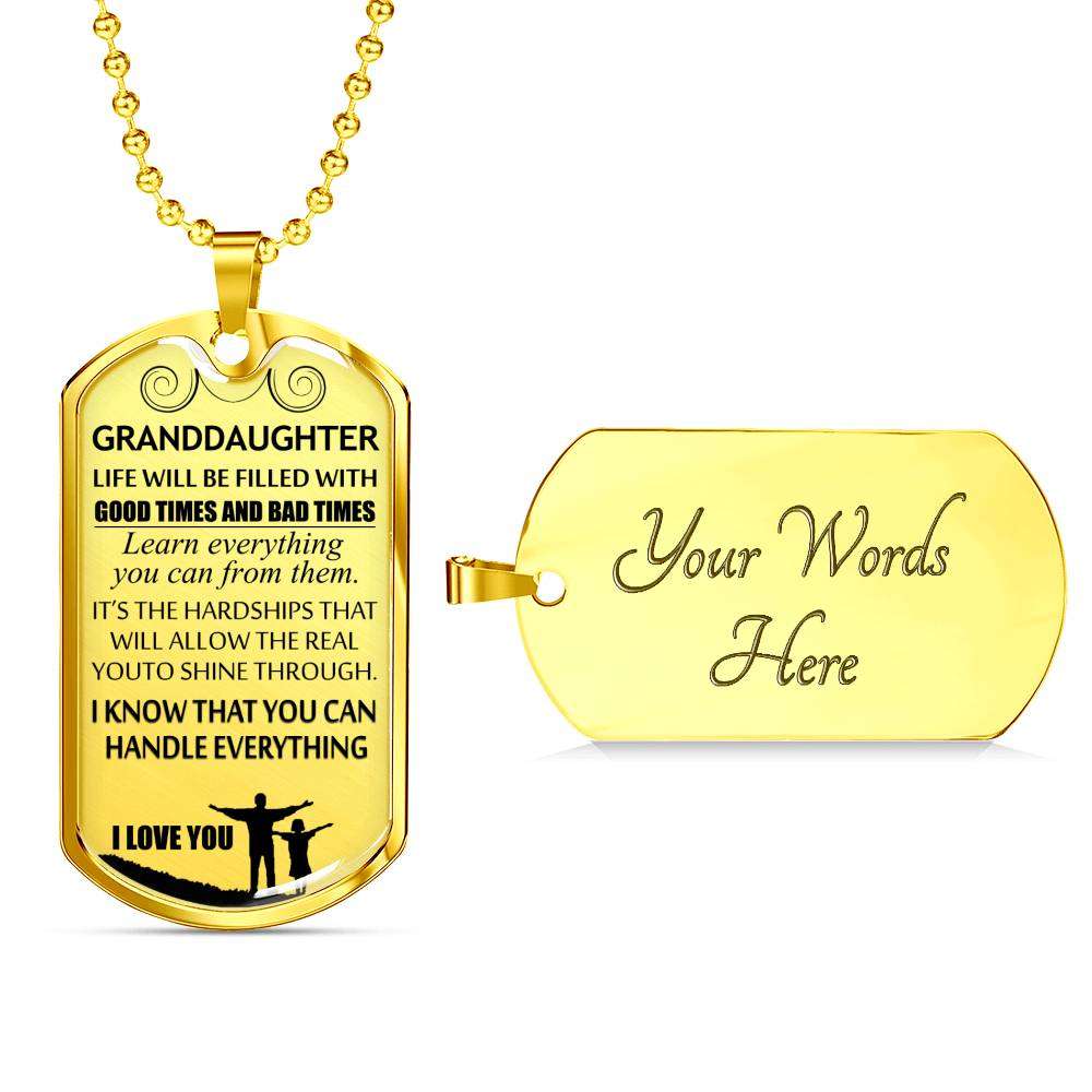 Granddaughter Dog Tag Custom Picture, To My Granddaughter Dog Tag : Gifts From Grandparents, Great Granddaughter Gifts Dog Tag-15 Gifts For Daughter Rakva