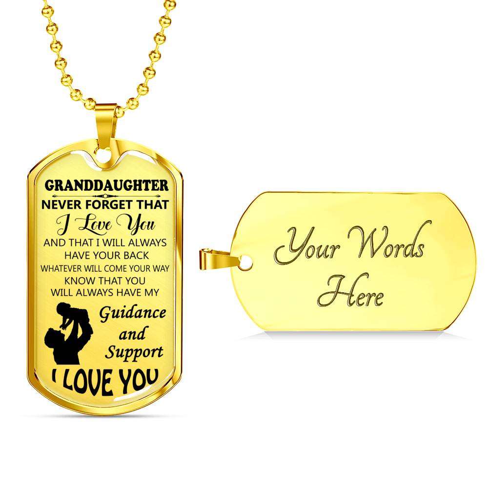 Granddaughter Dog Tag Custom Picture, To My Granddaughter Dog Tag : Gifts From Grandparents, Great Granddaughter Gifts Dog Tag-19 Gifts For Daughter Rakva