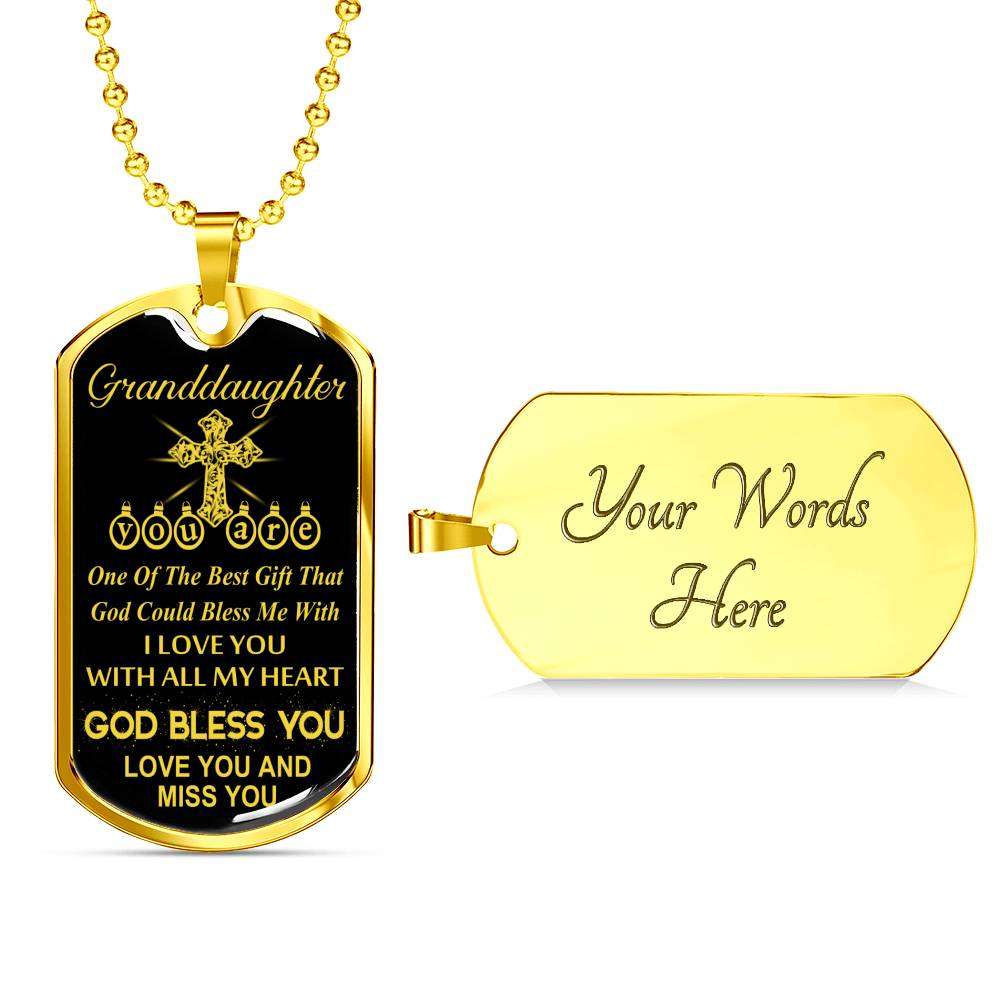 Granddaughter Dog Tag Custom Picture, To My Granddaughter Dog Tag : Gifts From Grandparents, Great Granddaughter Gifts Dog Tag-24 Gifts For Daughter Rakva
