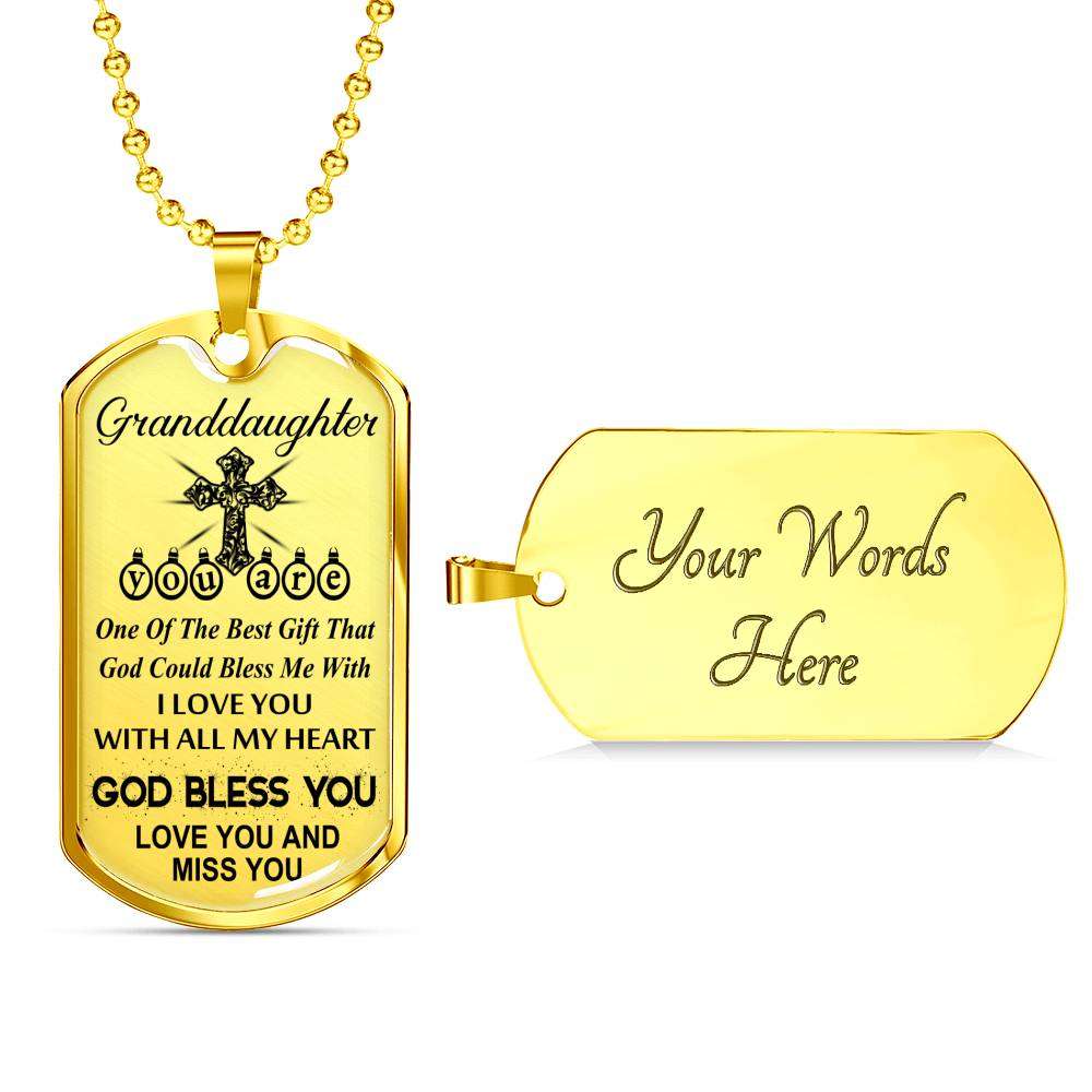 Granddaughter Dog Tag Custom Picture, To My Granddaughter Dog Tag : Gifts From Grandparents, Great Granddaughter Gifts Dog Tag-25 Gifts For Daughter Rakva
