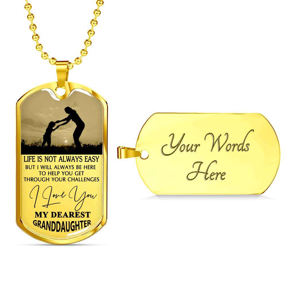 Granddaughter Dog Tag Custom Picture, To My Granddaughter Dog Tag : Gifts From Grandparents, Great Granddaughter Gifts Dog Tag-5 Gifts For Daughter Rakva