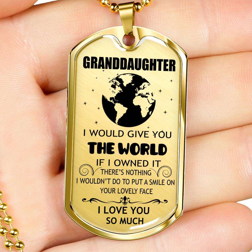Granddaughter Dog Tag, Dog Tag For Granddaughter: Gift For Granddaughter Dog Tag-11 Gifts For Daughter Rakva