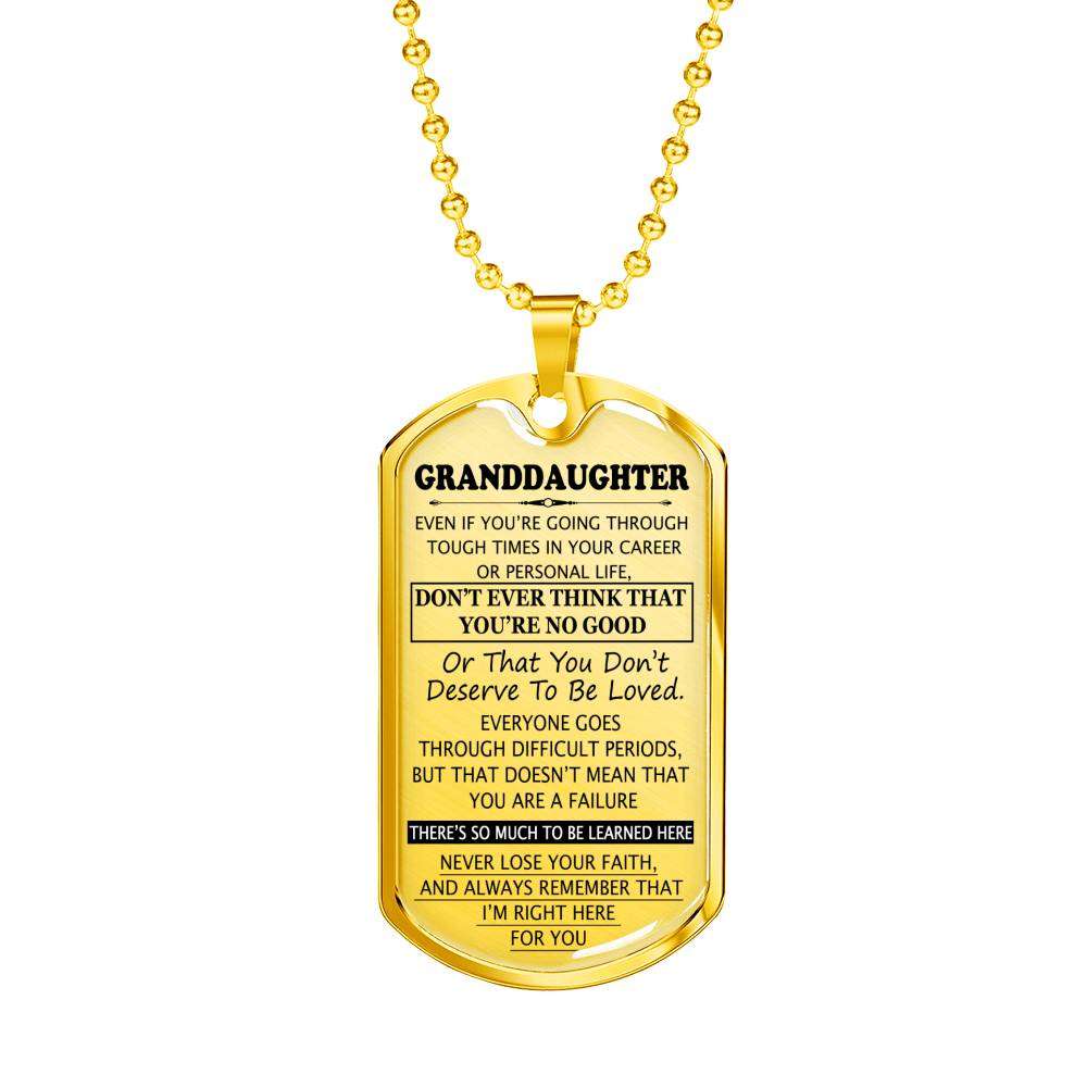 Granddaughter Dog Tag, Dog Tag For Granddaughter: Gift For Granddaughter Dog Tag-17 Gifts For Daughter Rakva