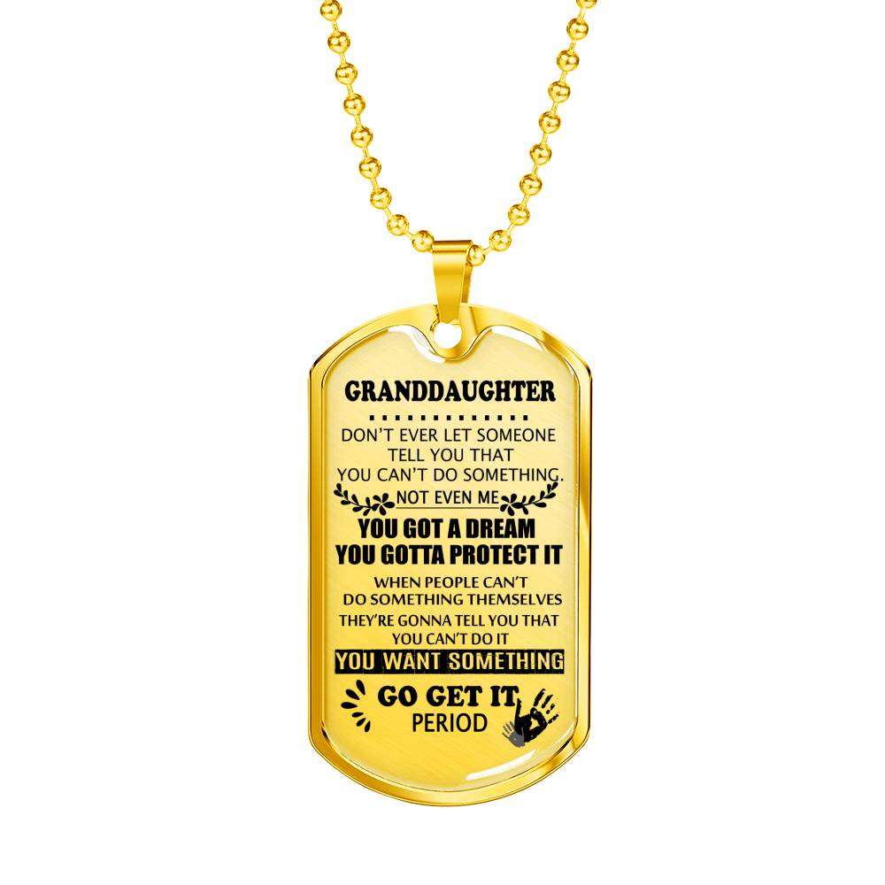 Granddaughter Dog Tag, Dog Tag For Granddaughter: Gift For Granddaughter Dog Tag-20 Gifts For Daughter Rakva