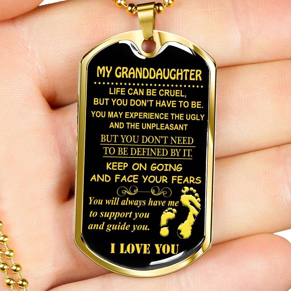 Granddaughter Dog Tag, Dog Tag For Granddaughter: Gift For Granddaughter Dog Tag-4 Gifts For Daughter Rakva