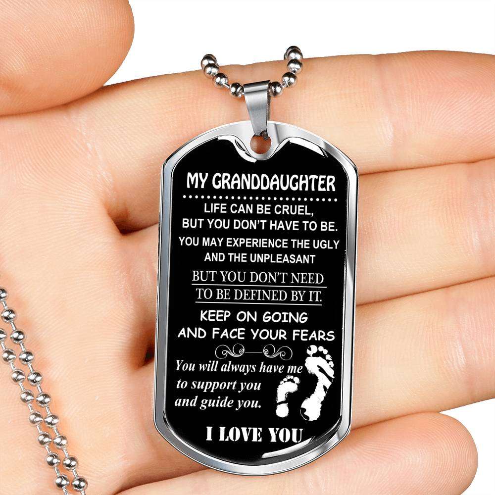 Granddaughter Dog Tag, Dog Tag For Granddaughter: Gift For Granddaughter Dog Tag-6 Gifts For Daughter Rakva