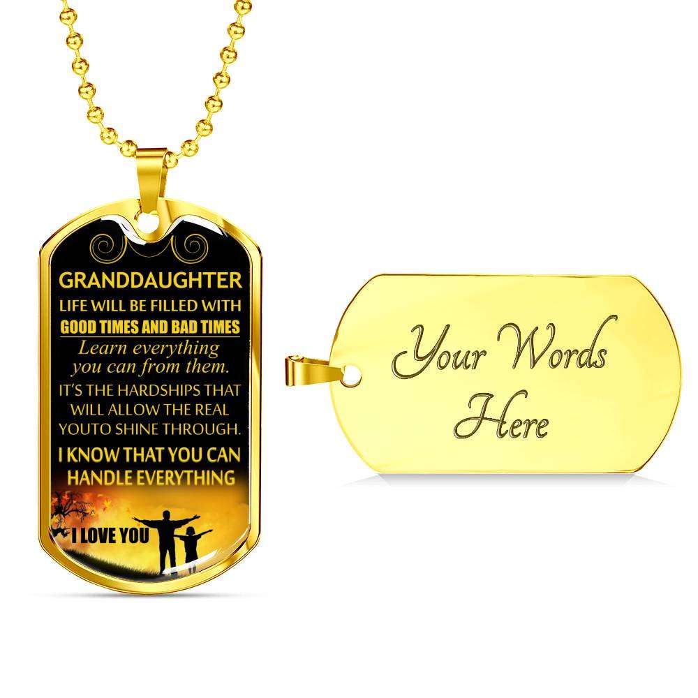 Granddaughter Dog Tag, To My Granddaughter Dog Tag : Gifts From Grandparents, Great Granddaughter Gifts Dog Tag-13 Gifts For Daughter Rakva