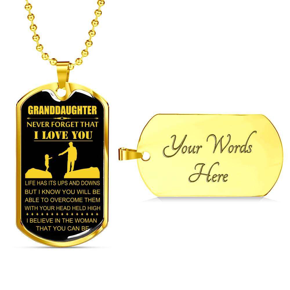 Granddaughter Dog Tag, To My Granddaughter Dog Tag : Gifts From Grandparents, Great Granddaughter Gifts Dog Tag-20 Gifts For Daughter Rakva