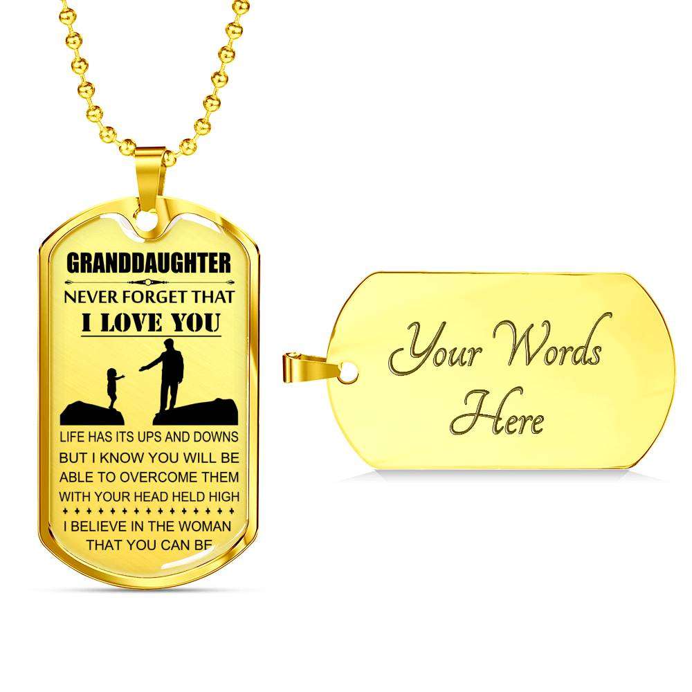 Granddaughter Dog Tag, To My Granddaughter Dog Tag : Gifts From Grandparents, Great Granddaughter Gifts Dog Tag-21 Gifts For Daughter Rakva