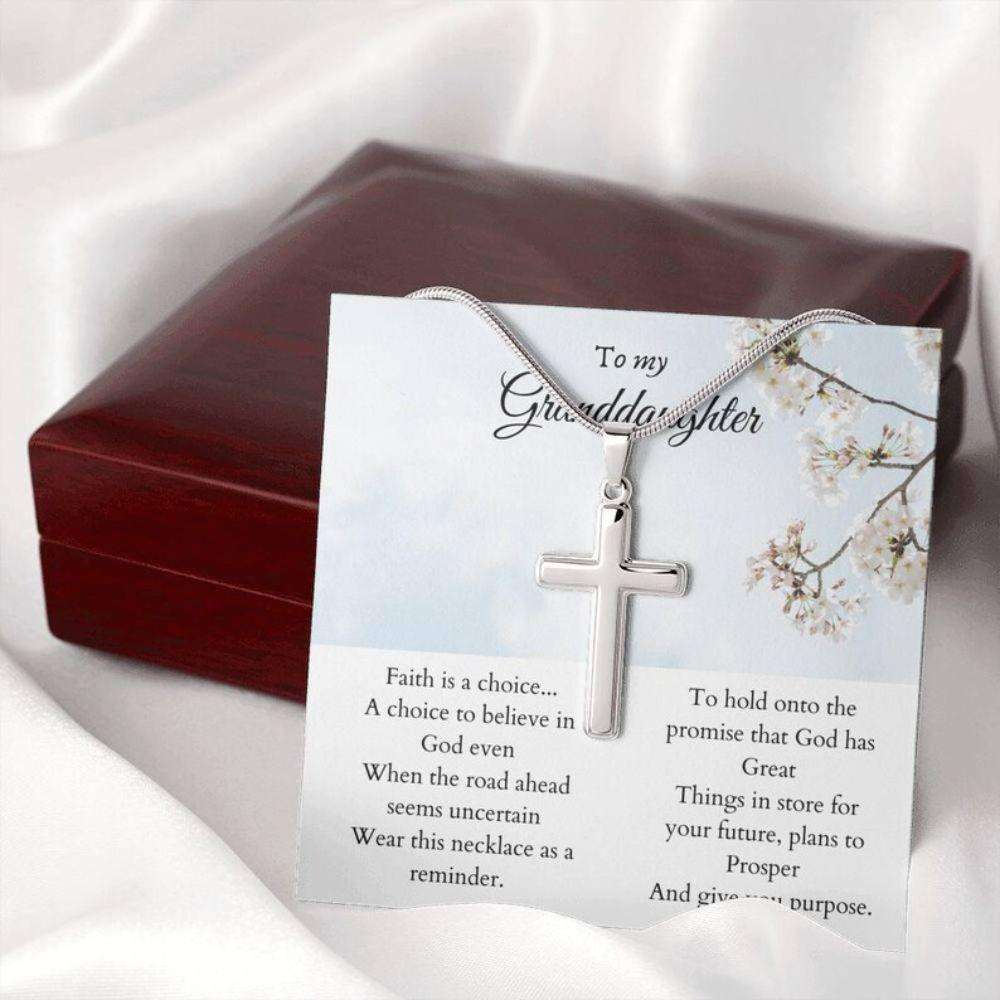 Granddaughter Necklace, To My Granddaughter Faith Necklace “ Gift For Granddaughter Gifts For Daughter Rakva