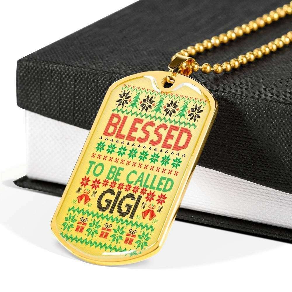 Grandmother Dog Tag Custom Picture, Blessed To Be Called Gigi Dog Tag Necklace Gift For Women Gifts for Grandmother Rakva
