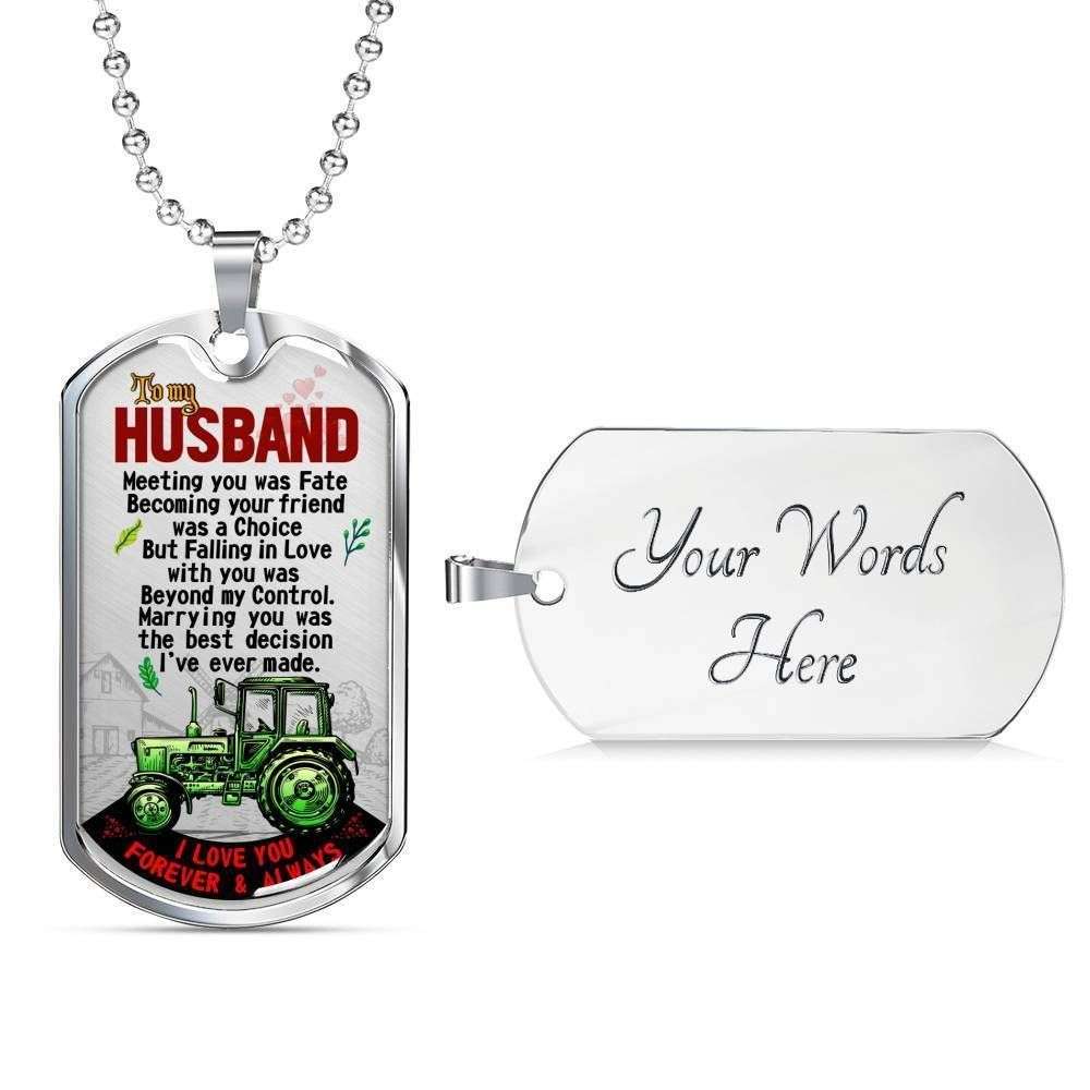 Husband Dog Tag Custom Picture, Falling In Love With You Everyday Dog Tag Necklace Gift For Husband Father's Day Rakva