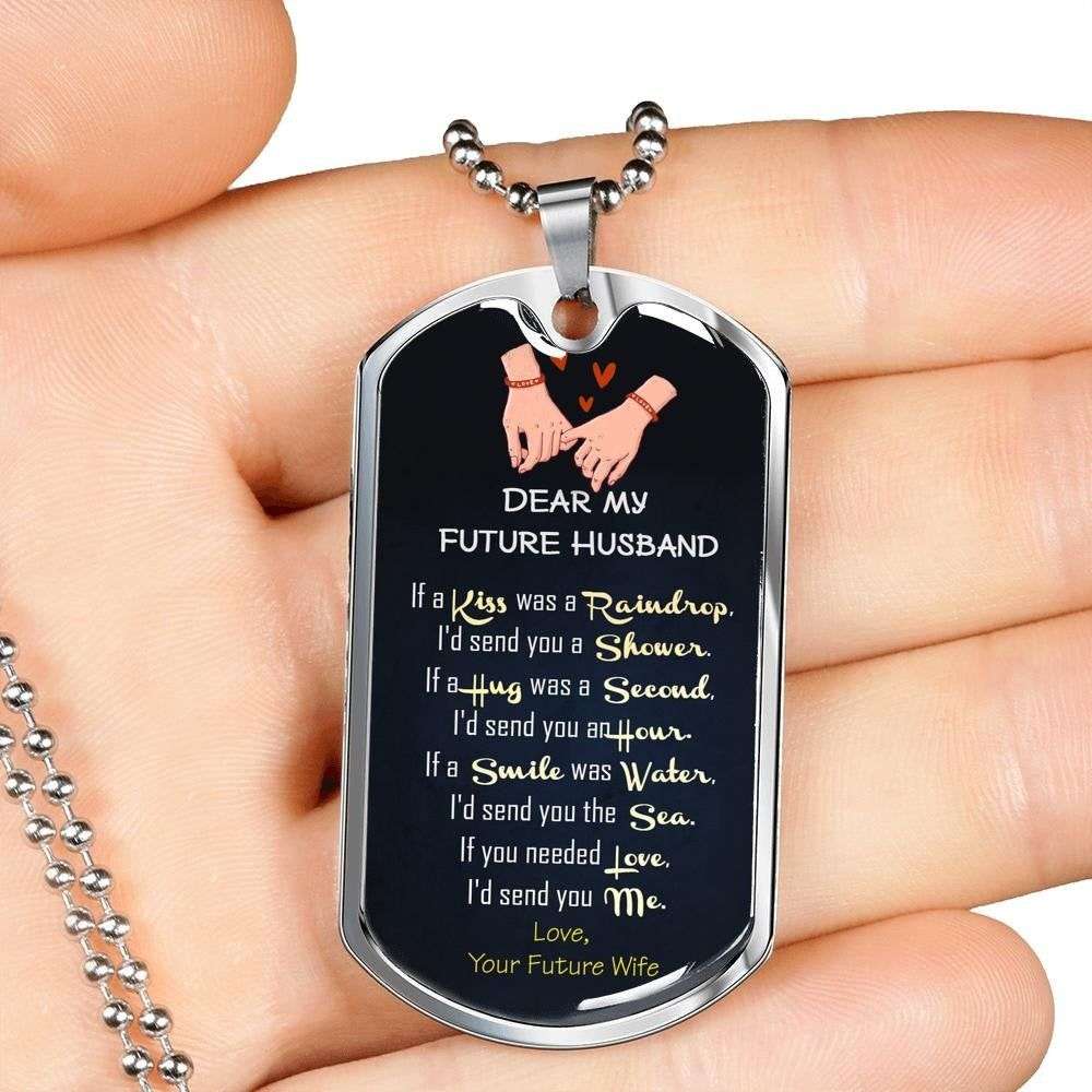 Husband Dog Tag Custom Picture, Future Husband Dog Tag Necklace, Gifts For Him From Future Wife, Necklace Gift For Him Gifts For Husband Rakva