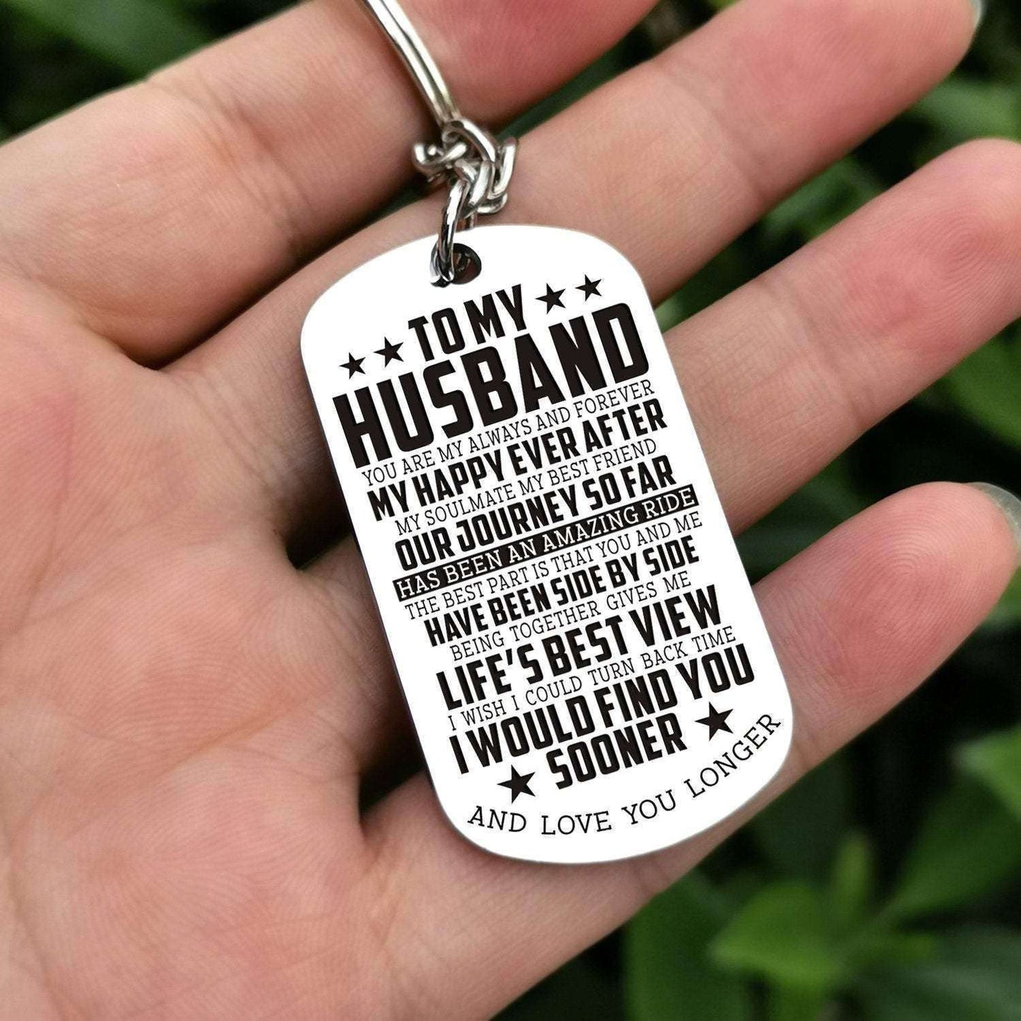 Husband Dog Tag Custom Picture, Gift For Husband Dog Tag Necklace I Would Find You Sooner Father's Day Rakva